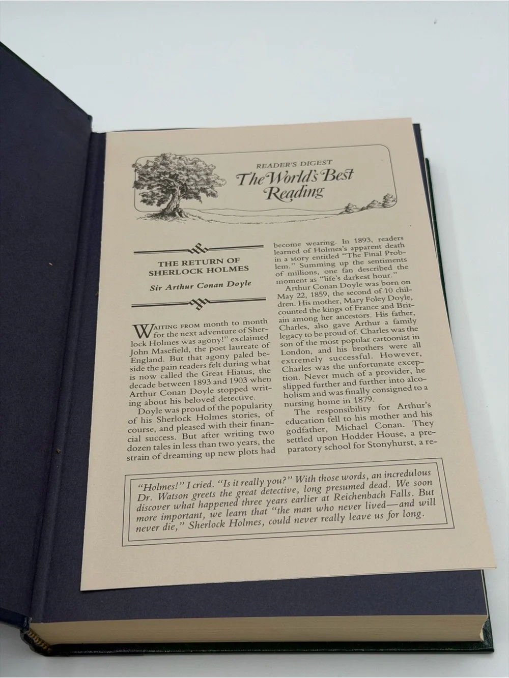 The Return of Sherlock Holmes by Sir Arthur Conan Doyle Readers Digest (HC,1991)